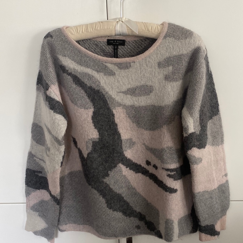 Rag & Bone Sinclair Camo Sweater